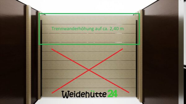 Trennwanderhöhung für Standardtrennwand Typ 2,50 m Breite – Bild 2